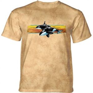 The Mountain Tan T-Shirt with Orca Graphic unisex